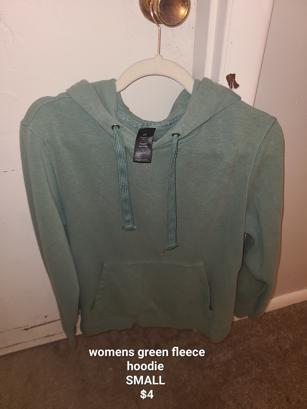 Women’s Green Fleece Hoodie - Small